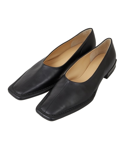 CLANE】OUTSTITCH SQUARE FLAT SHOES | www.jarussi.com.br