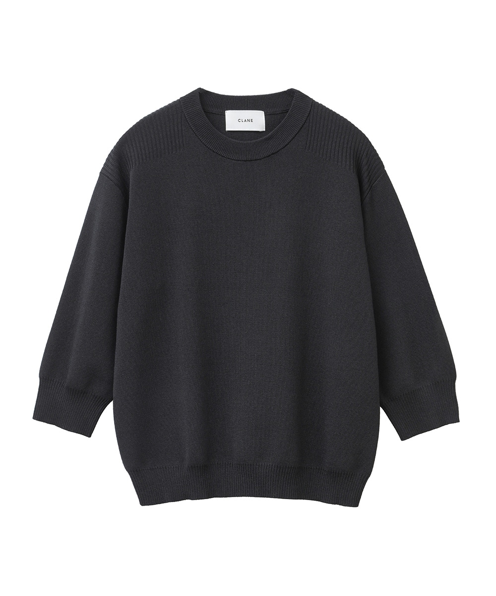 HALF SLEEVE BASIC COMPACT KNIT TOPS｜22SS SALE()｜CLANE OFFICIAL 