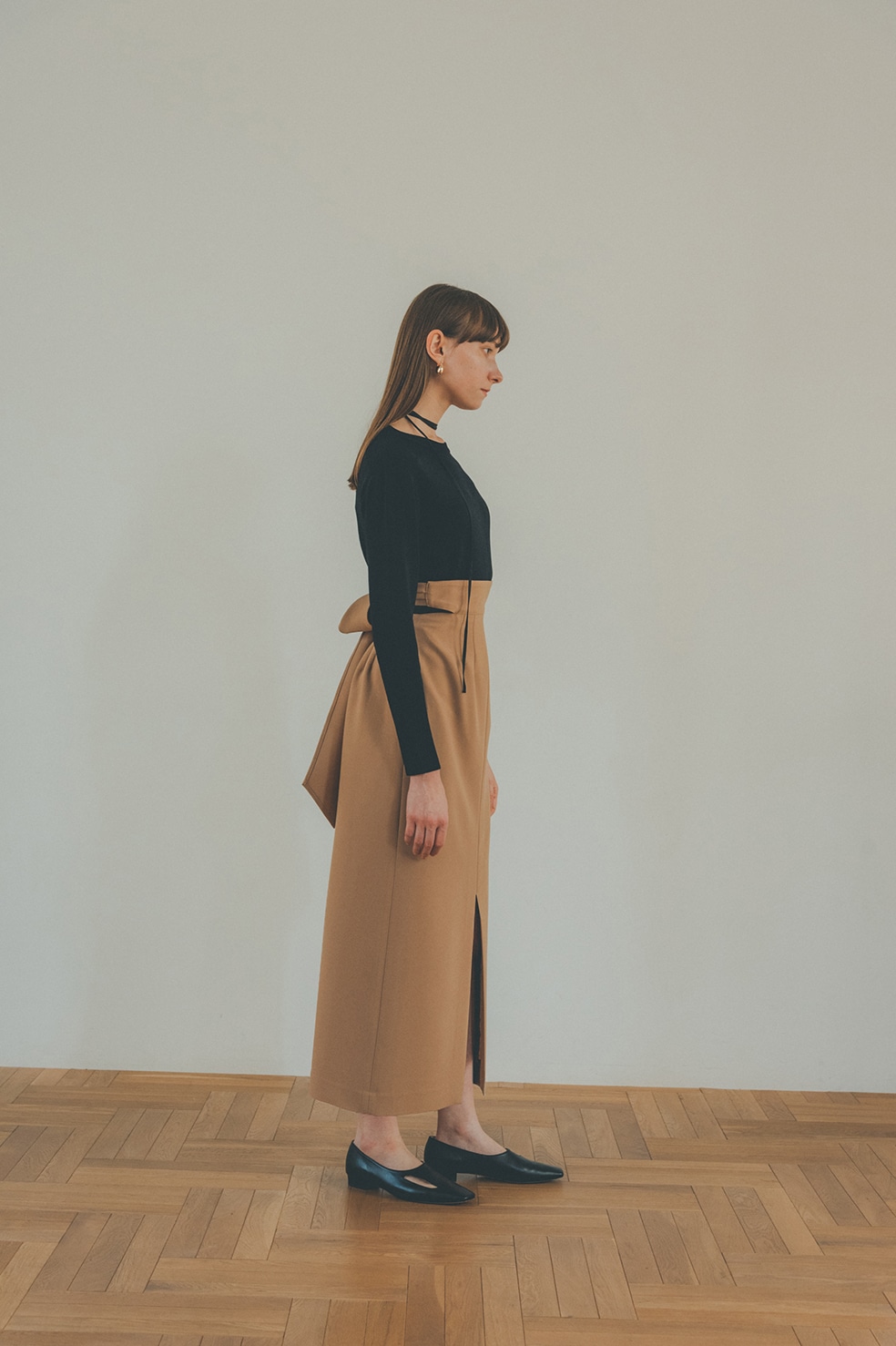 SIDE CUT RIBBON SKIRT クラネ clane | vrealitybolivia.com