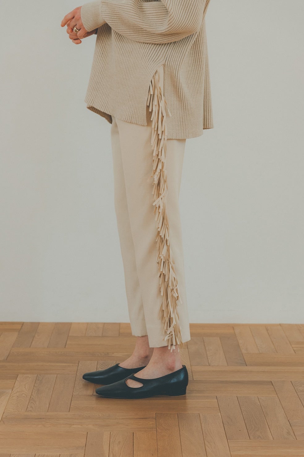 クラネ clane FRINGE TAPERED PANTS 定番人気！