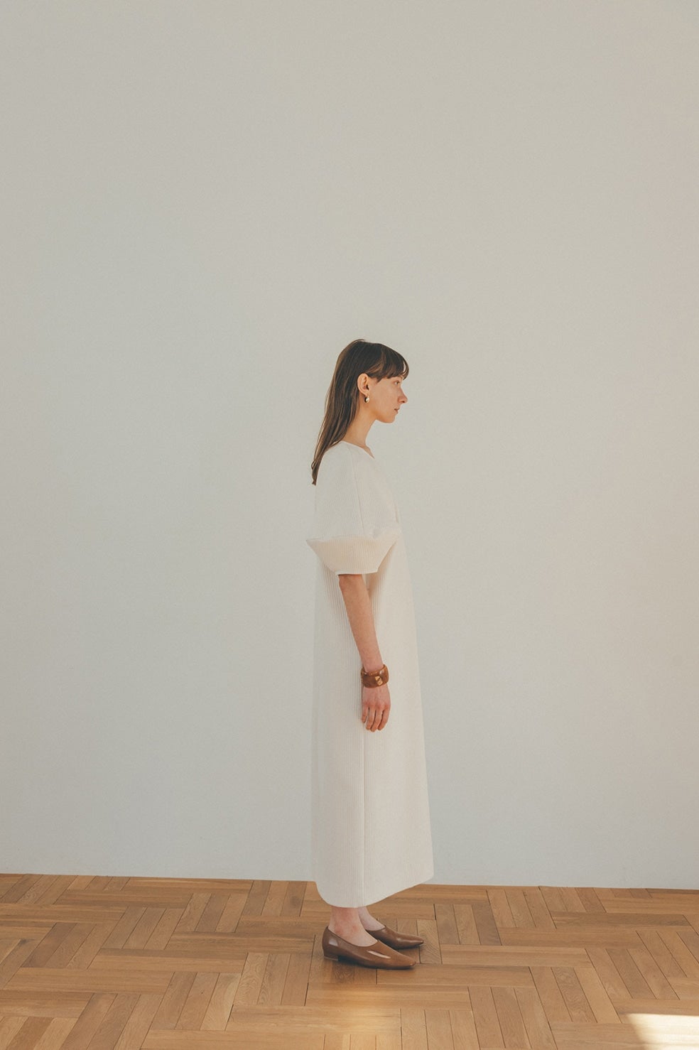 CLANE クラネ STRIPE QUILT COCOON ONE PIECE