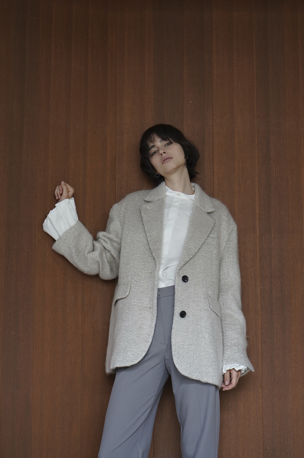 MIX SHAGGY OVER TAILORED JACKET｜OUTER(アウター)｜CLANE OFFICIAL ...