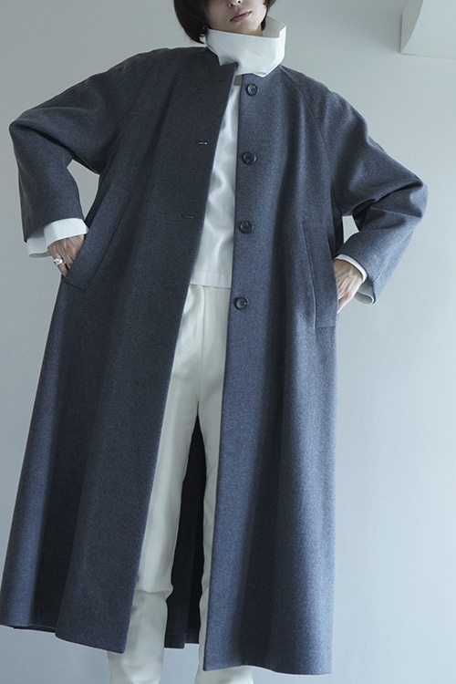 NO COLLAR FLARE COAT