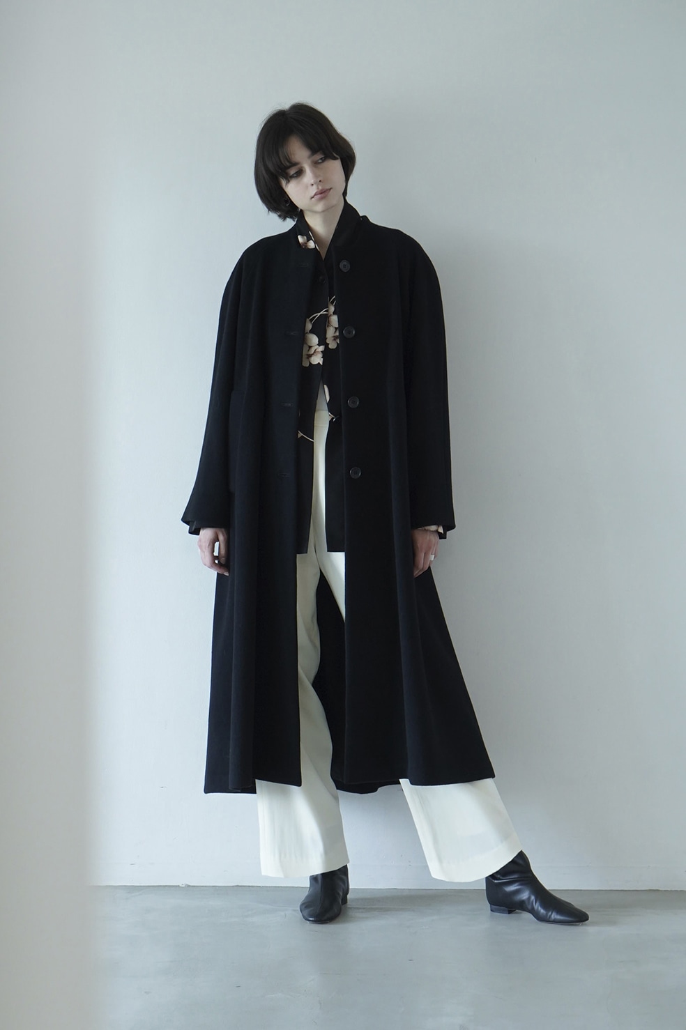 NO COLLAR FLARE COAT｜OUTER(アウター)｜CLANE OFFICIAL ONLINE