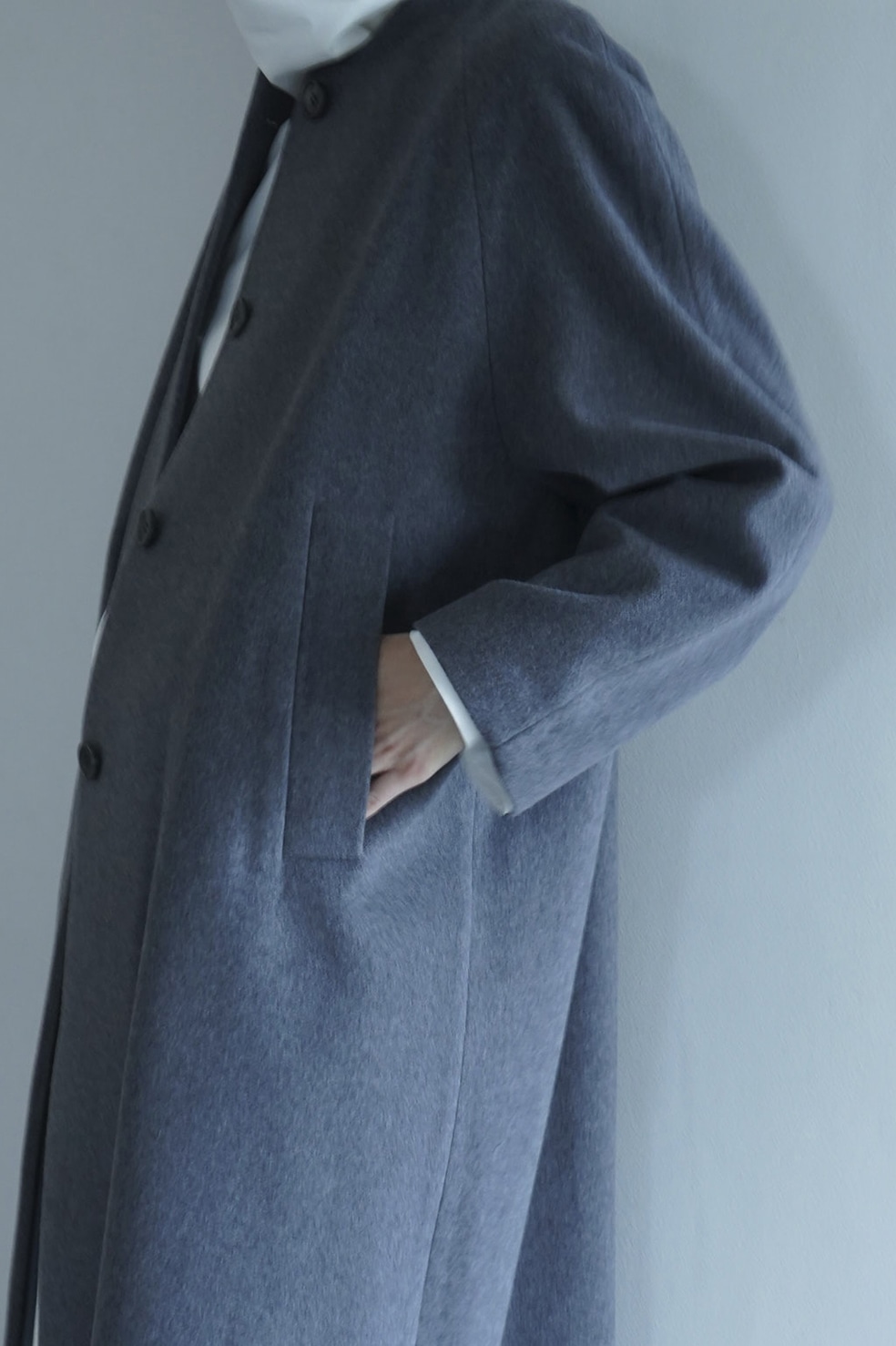 NO COLLAR FLARE COAT｜OUTER(アウター)｜CLANE OFFICIAL ONLINE STORE