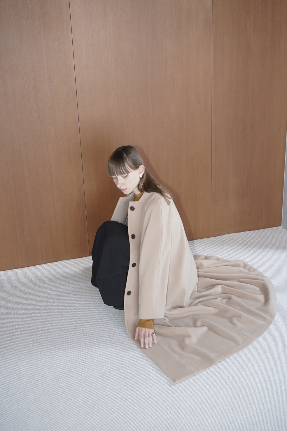 NO COLLAR FLARE COAT｜OUTER(アウター)｜CLANE OFFICIAL ONLINE STORE