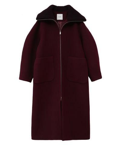 RIB COLLAR WOOL LONG COAT｜OUTER(アウター)｜CLANE OFFICIAL ONLINE ...