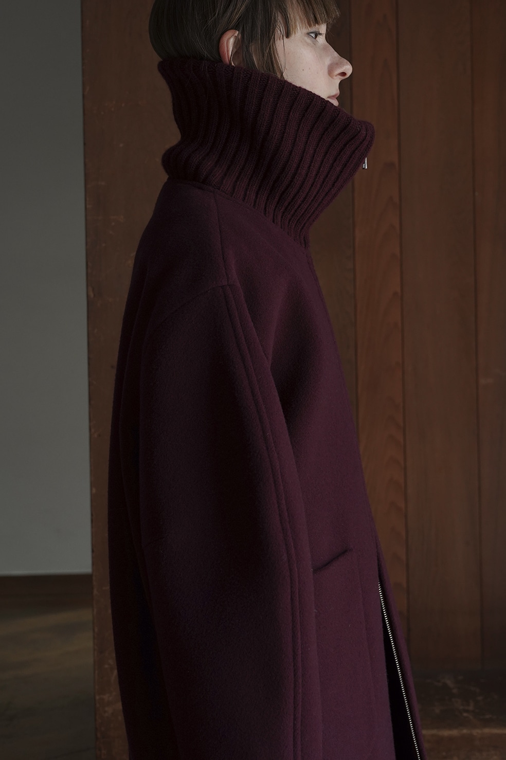 RIB COLLAR WOOL LONG COAT｜OUTER(アウター)｜CLANE OFFICIAL ONLINE