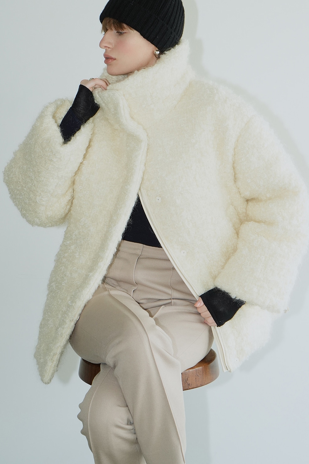 clane MOHAIR LOOP DOWN COATお支払い後7〜14日程度 - ダウンジャケット