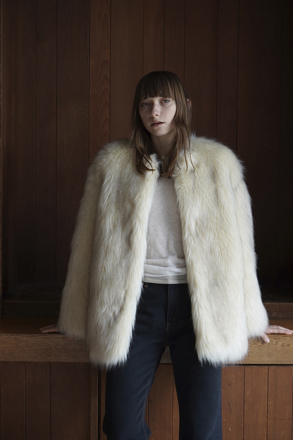 NO COLLAR VOLUME ECO FUR COAT｜OUTER(アウター)｜CLANE OFFICIAL ...