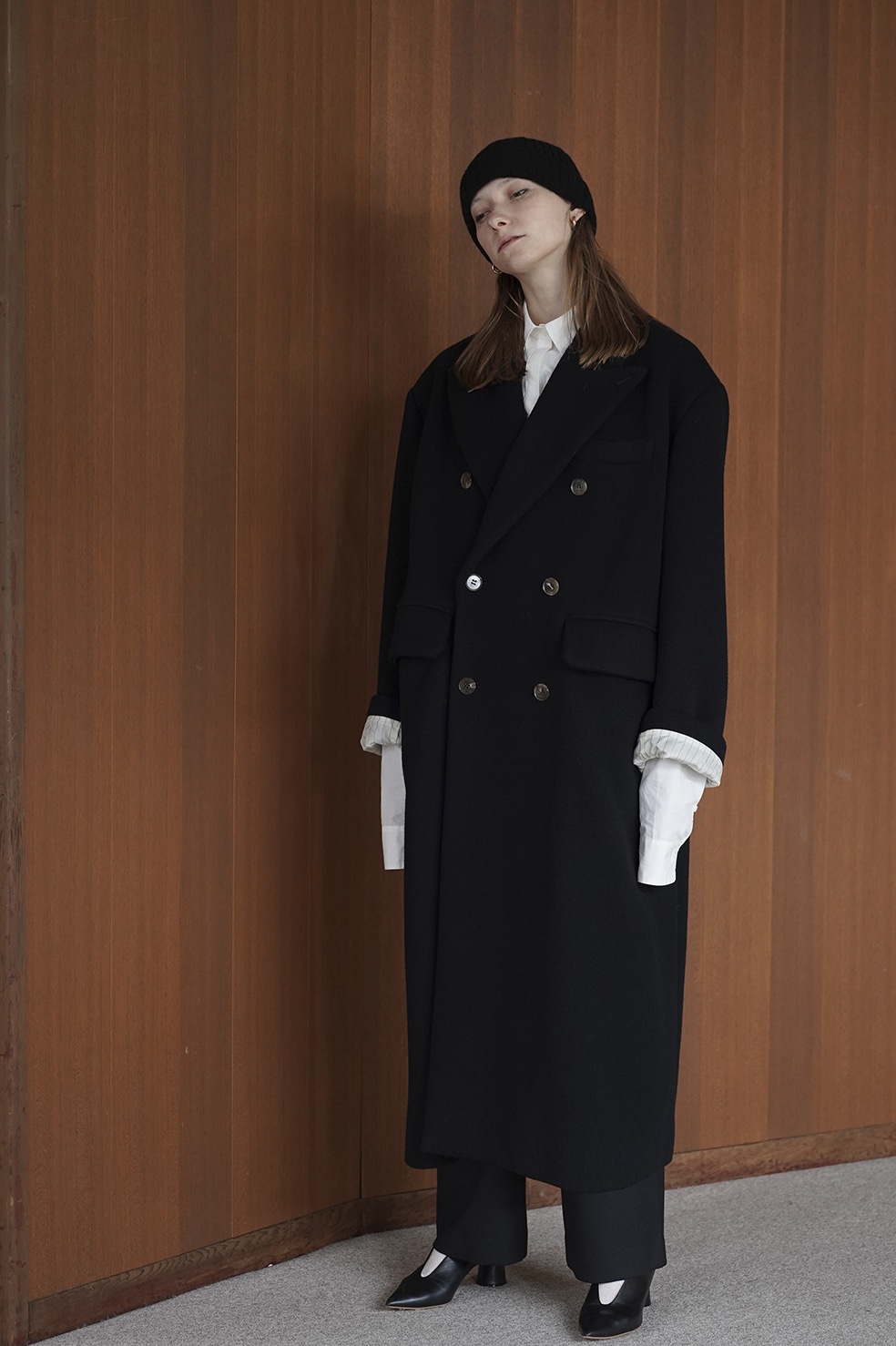 PEAKED LAPEL OVER LONG COAT｜OUTER(アウター)｜CLANE