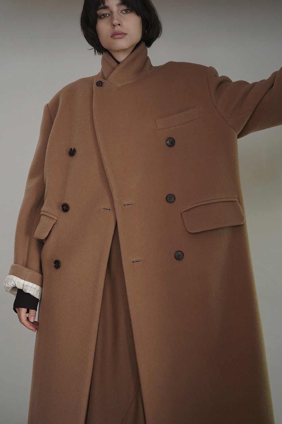 PEAKED LAPEL OVER LONG COAT｜OUTER(アウター)｜CLANE OFFICIAL
