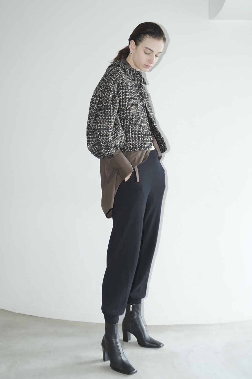 MIX TWEED PUFF SLEEVE JACKET｜OUTER(アウター)｜CLANE OFFICIAL 