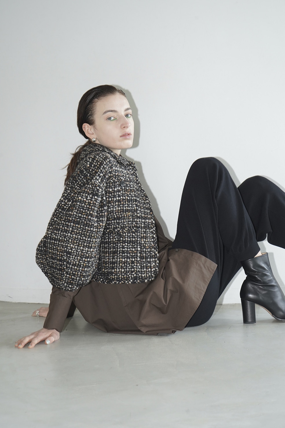 MIX TWEED PUFF SLEEVE JACKET｜OUTER(アウター)｜CLANE OFFICIAL 