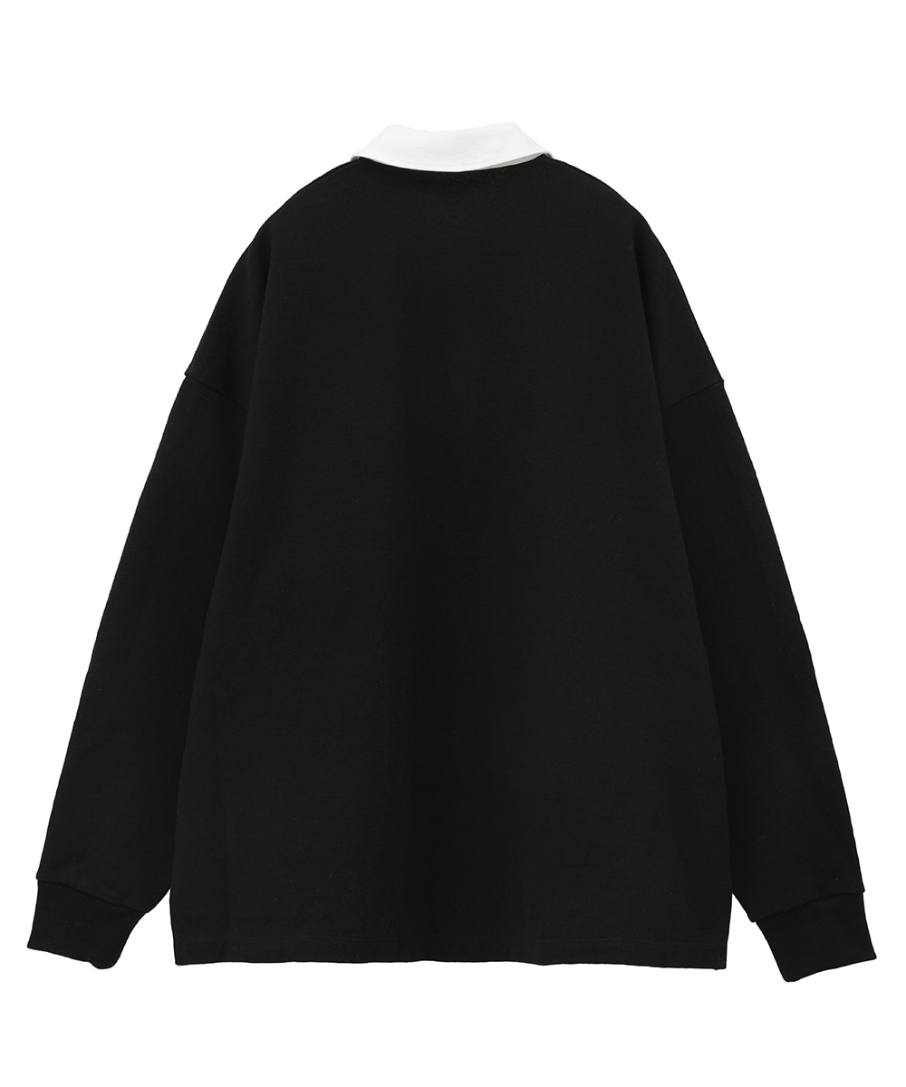 DEEP NECK WIDE RUGBY SHIRT｜TOPS(トップス)｜CLANE