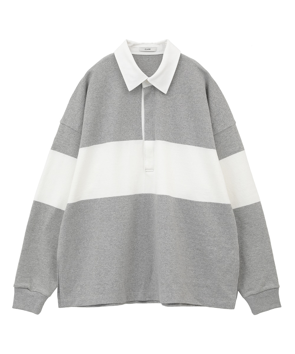 DEEP NECK WIDE RUGBY SHIRT｜TOPS(トップス)｜CLANE