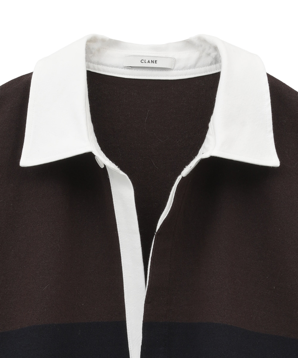 CLANE  DEEP NECK WIDE RUGBY SHIRT