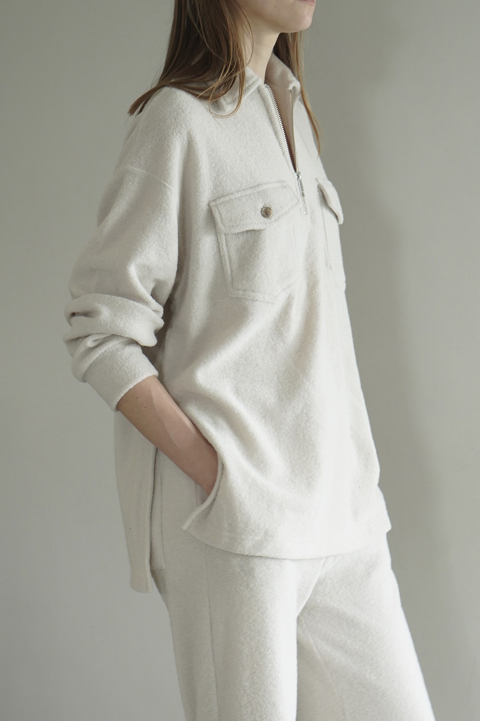 WOOL RING JERSEY HALF ZIP TOPS｜TOPS(トップス)｜CLANE OFFICIAL ...