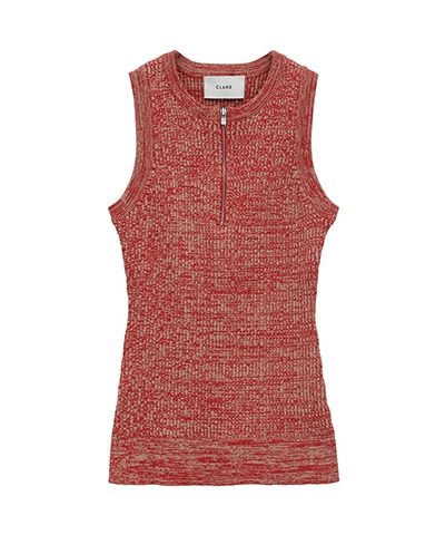 HUGO - Slim-fit sleeveless top in ribbed cotton