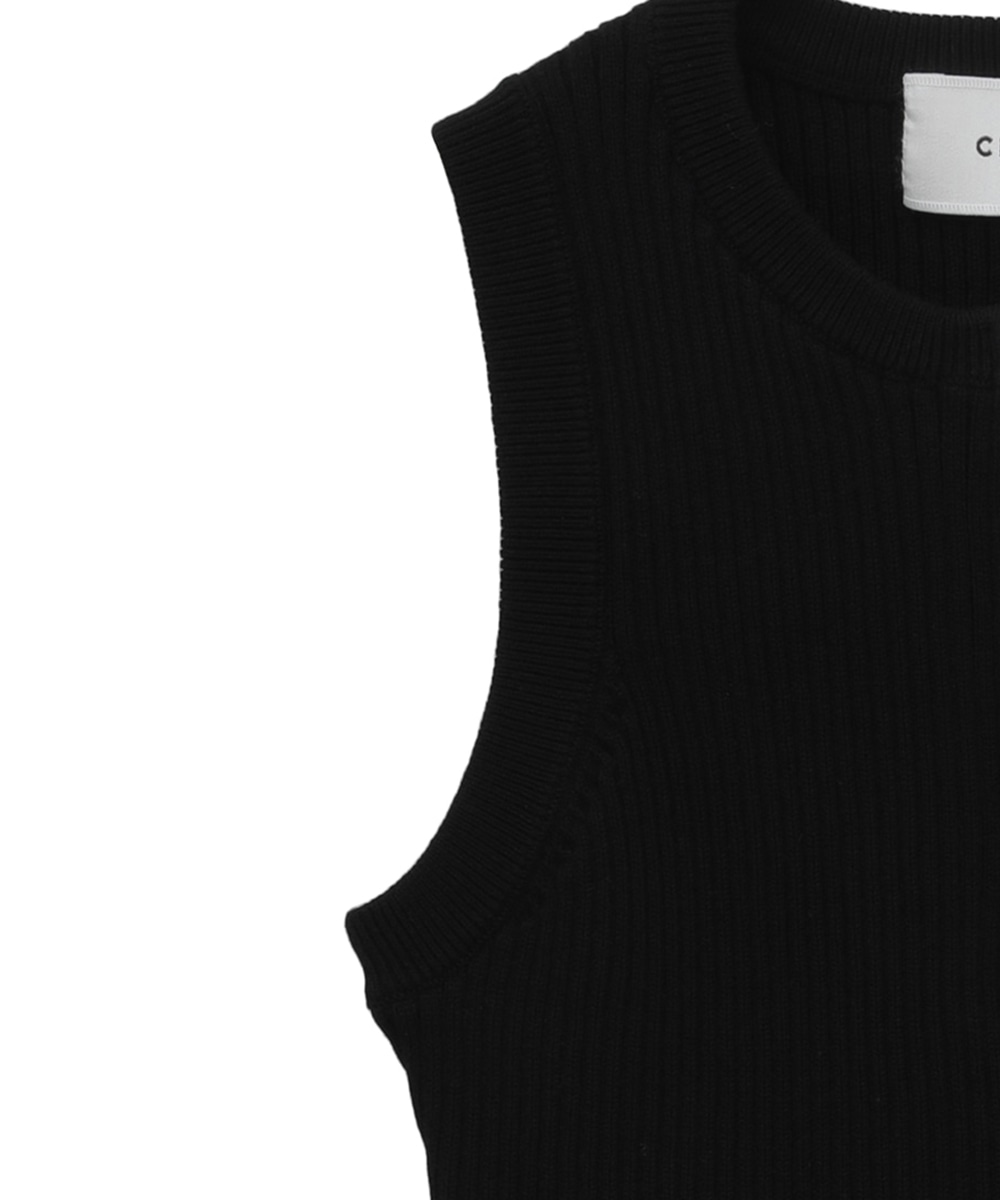 SLEEVELESS ZIP RIB KNIT TOPS｜TOPS(トップス)｜CLANE OFFICIAL
