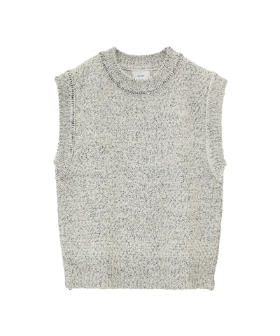 SIDE ZIP TWEED KNIT VEST｜TOPS(トップス)｜CLANE OFFICIAL