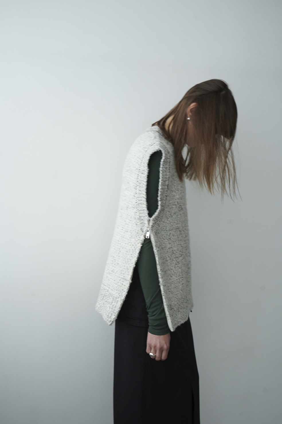 SIDE ZIP TWEED KNIT VEST｜TOPS(トップス)｜CLANE OFFICIAL ONLINE STORE