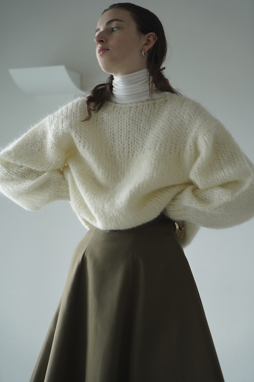 HALF SHEER LOOSE MOHAIR KNIT TOPS｜TOPS(トップス)｜CLANE OFFICIAL