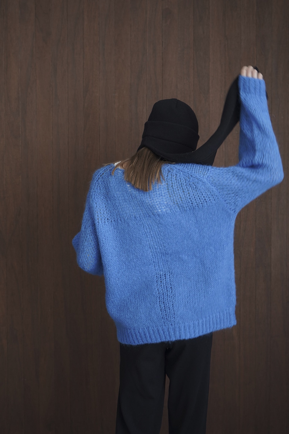 クラネ【ステッカー付】HALF SHEER LOOSE MOHAIR KNIT-