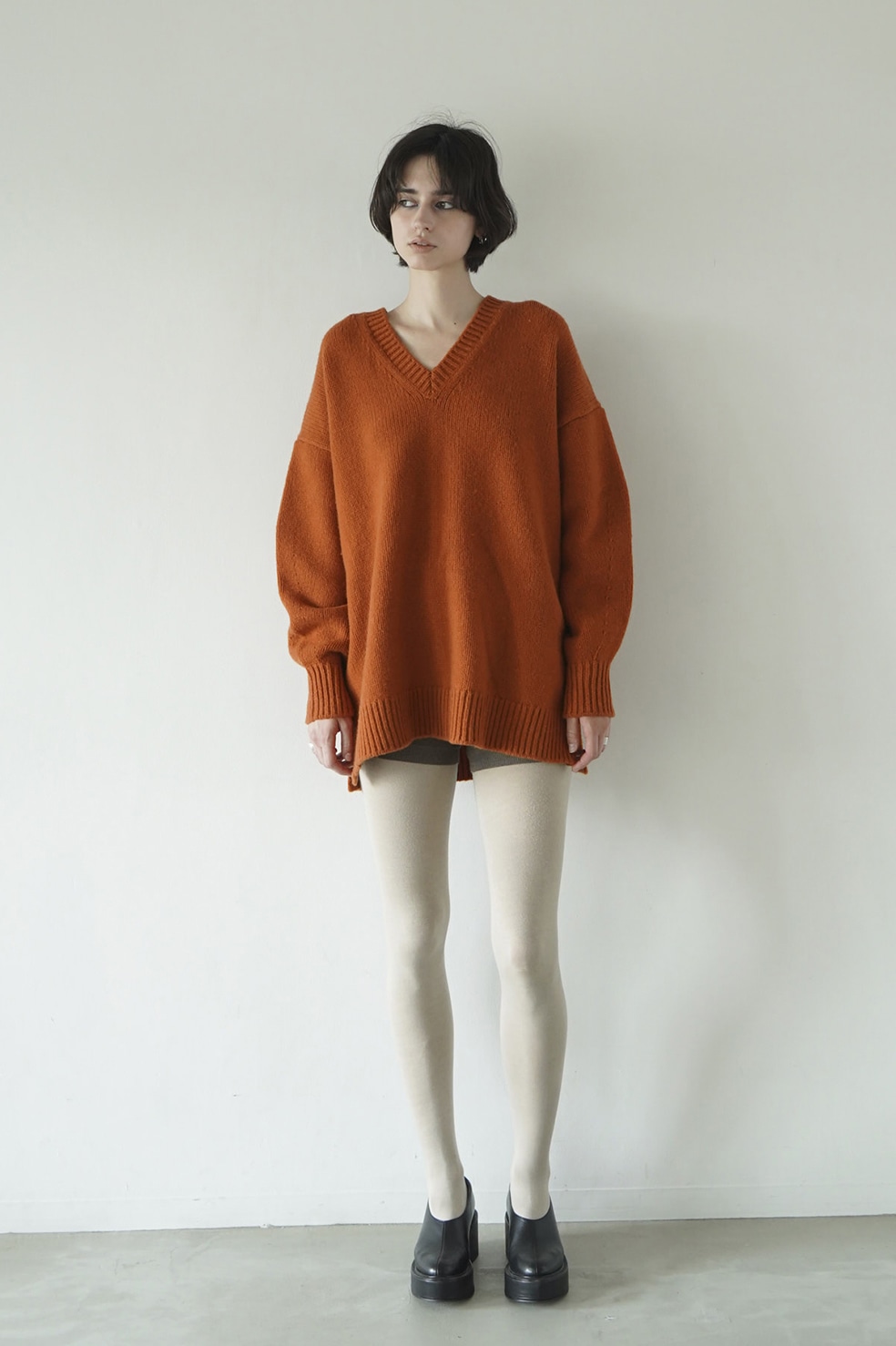 OVER V NECK KNIT TOPS｜TOPS(トップス)｜CLANE OFFICIAL ONLINE STORE