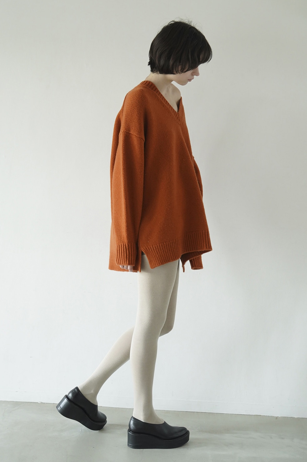 OVER V NECK KNIT TOPS｜TOPS(トップス)｜CLANE OFFICIAL ONLINE STORE