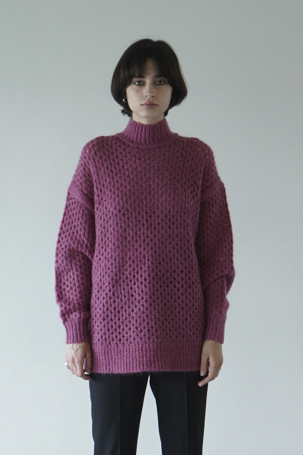 DOT MESH MOHAIR OVER KNIT TOPS｜TOPS(トップス)｜CLANE OFFICIAL 
