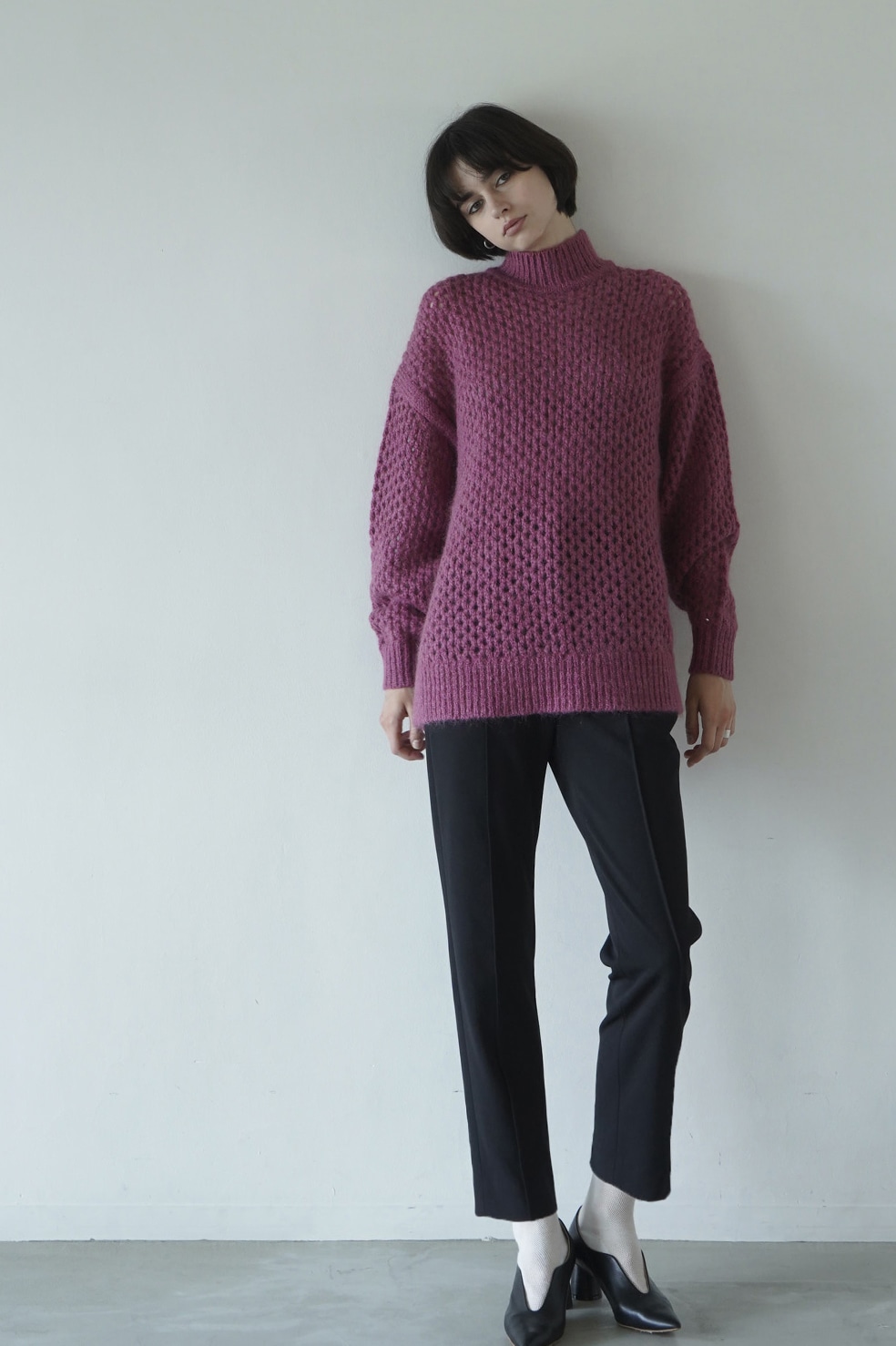DOT MESH MOHAIR OVER KNIT TOPS｜TOPS(トップス)｜CLANE OFFICIAL