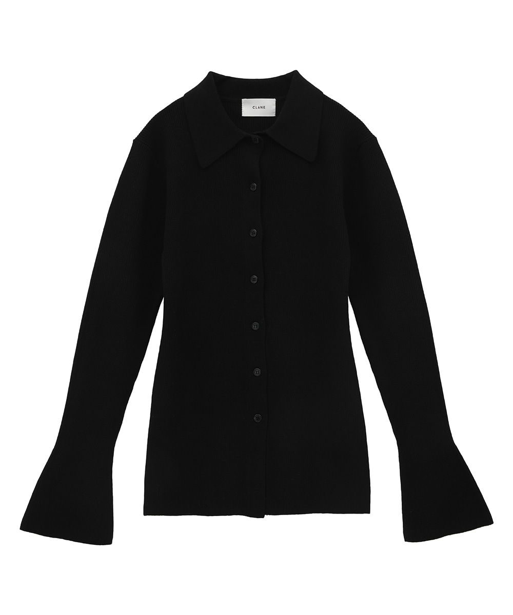 ありがとうございます新品タグ付き　COLLAR RIB CARDIGAN CLANE