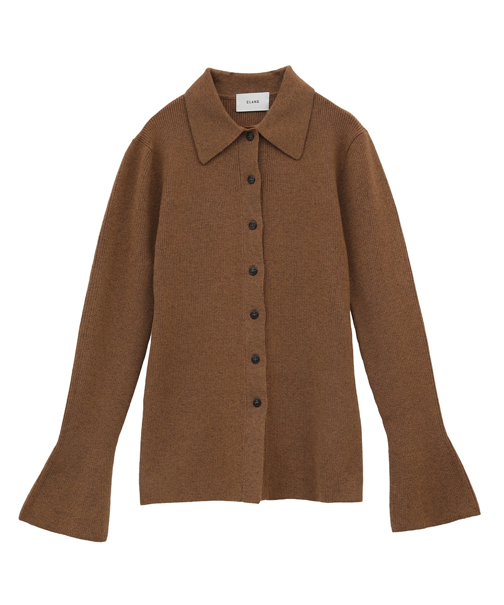 CLANE COLLAR RIB CARDIGAN