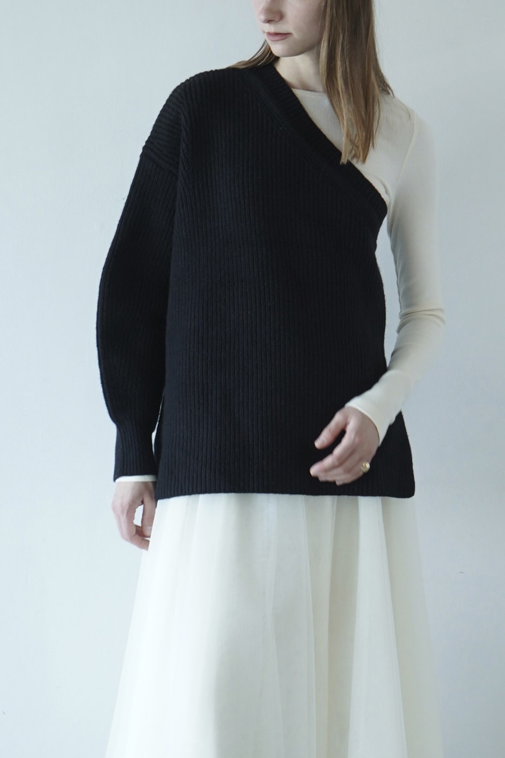 ONE SHOULDER WIDE KNIT TOPS｜TOPS(トップス)｜CLANE OFFICIAL ONLINE