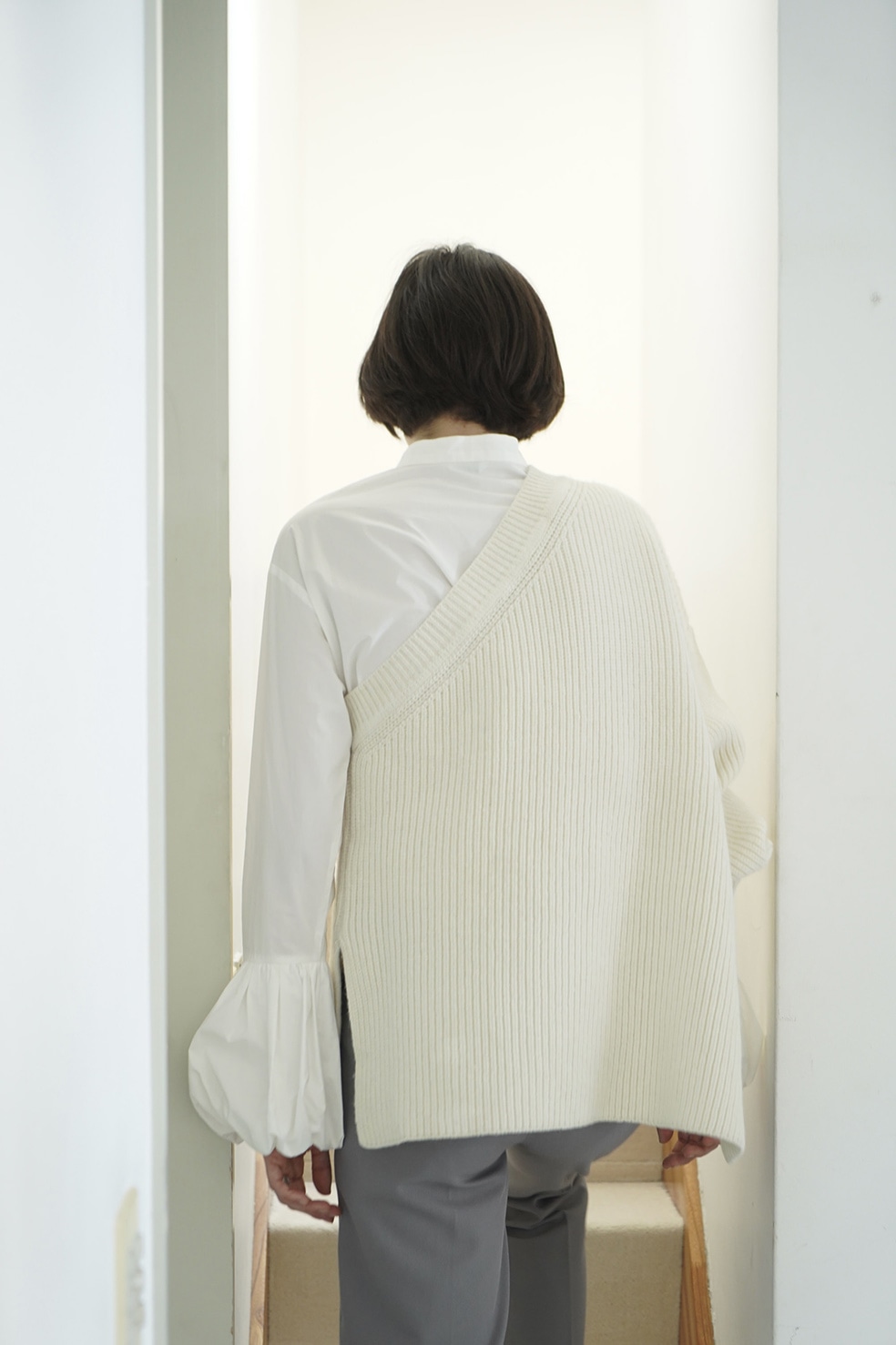 ONE SHOULDER WIDE KNIT TOPS｜TOPS(トップス)｜CLANE OFFICIAL ONLINE 