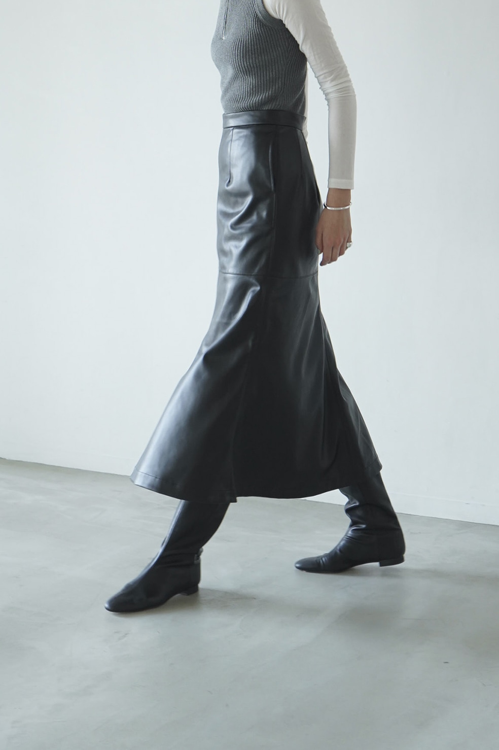 VEGAN LEATHER LONG SKIRT｜SKIRT/PANTS(スカート/パンツ)｜CLANE