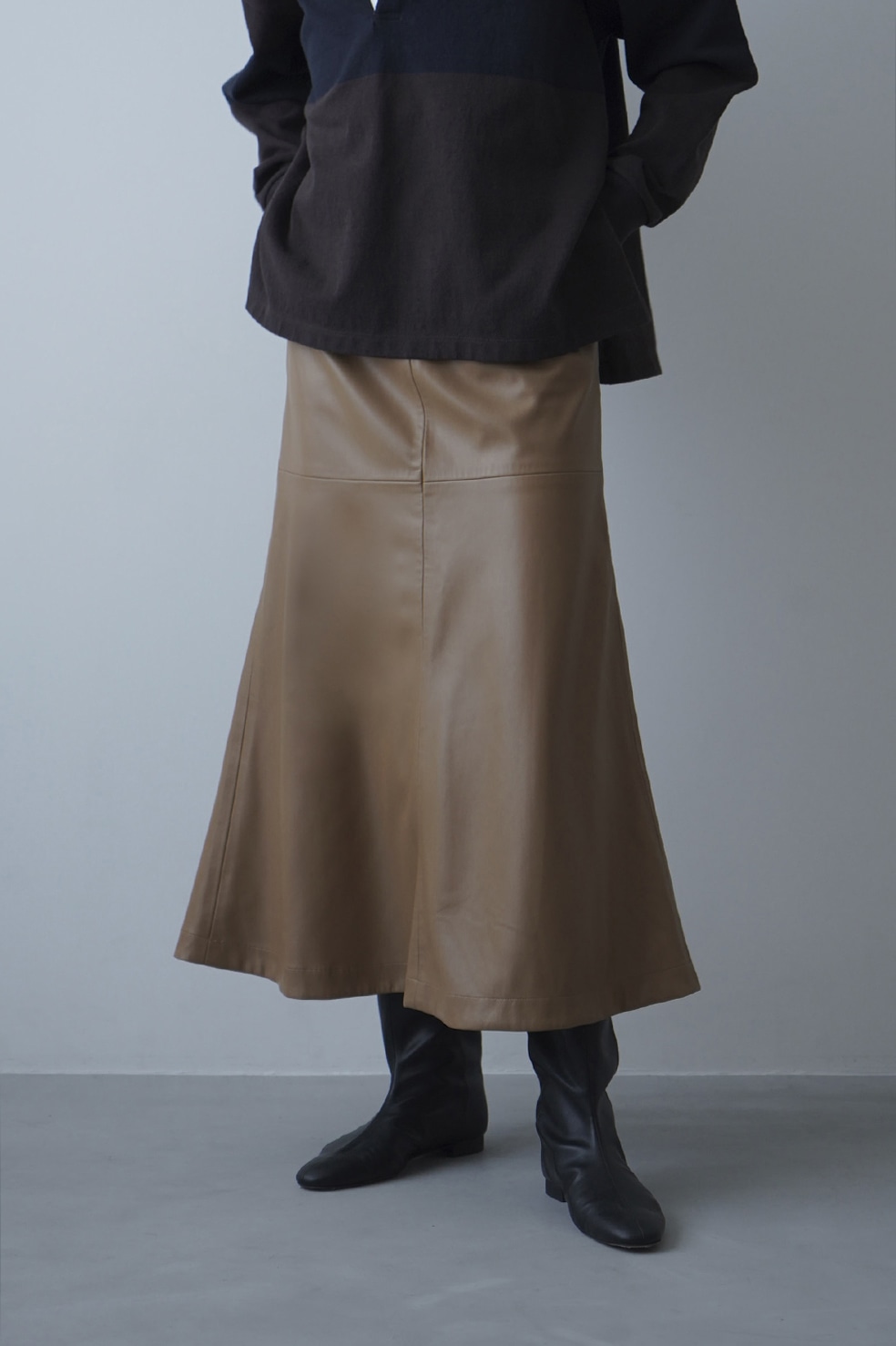 VEGAN LEATHER LONG SKIRT｜SKIRT/PANTS(スカート/パンツ)｜CLANE ...