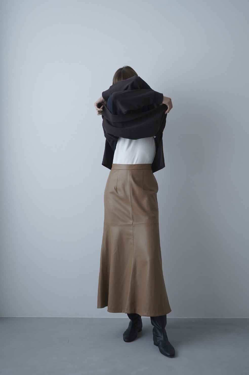 clane クラネ　VEGAN LEATHER LONG SKIRT