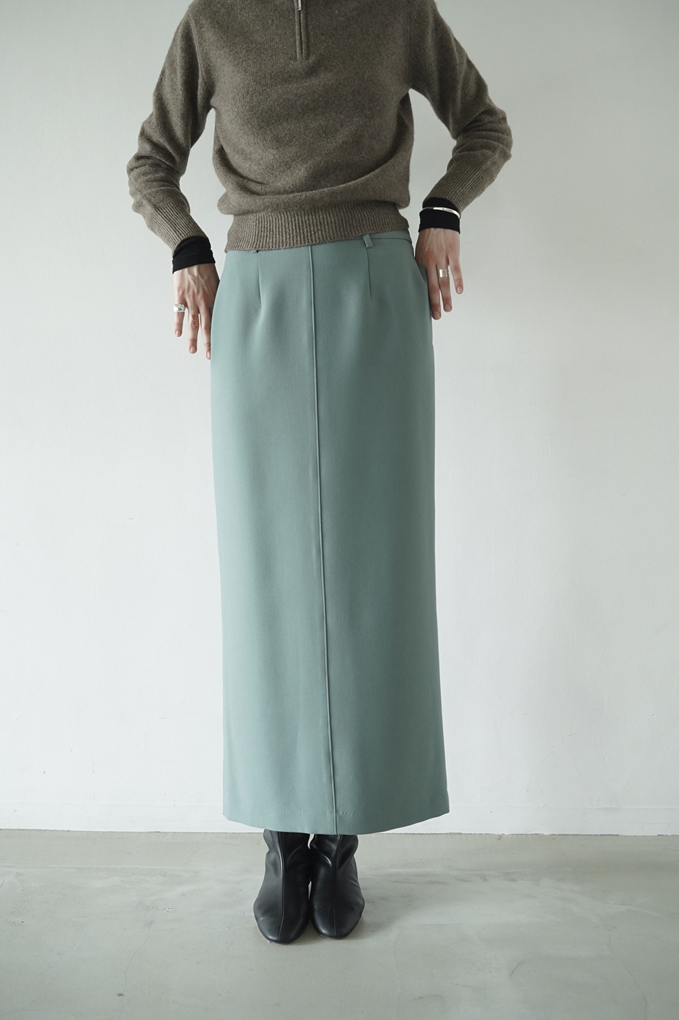 2018AW CLANE(クラネ) UP WAIST JUMPER SKIRT - ロングスカート