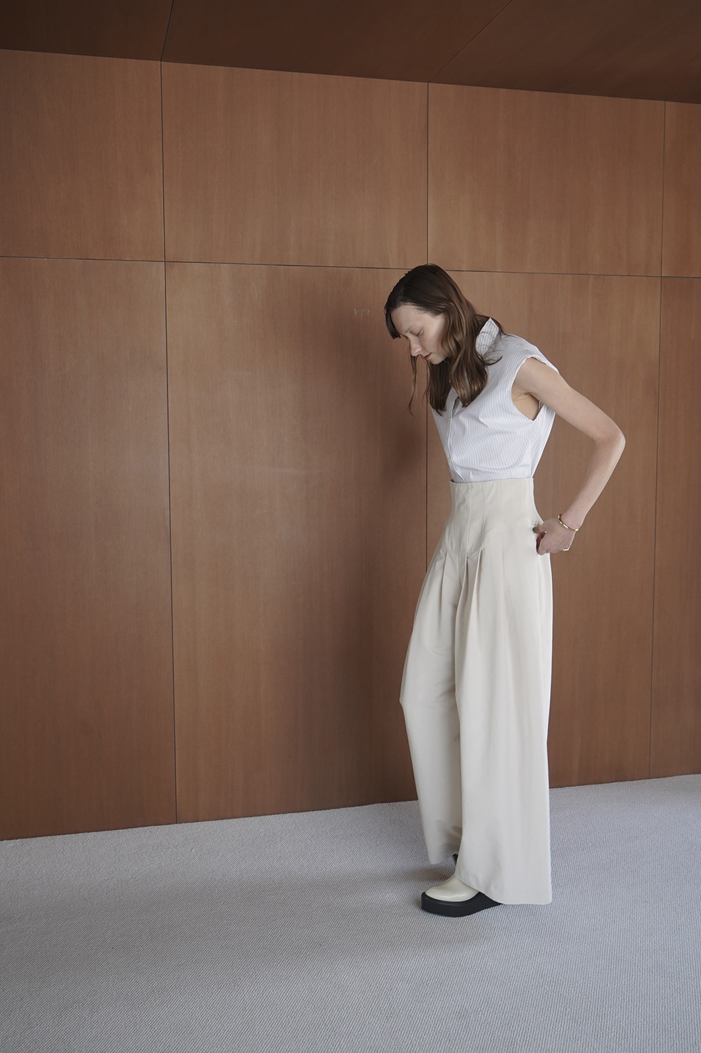 CLANE / クラネ 23AW 15110-7102 CORSET DESIGN WIDE PANTS パンツ-