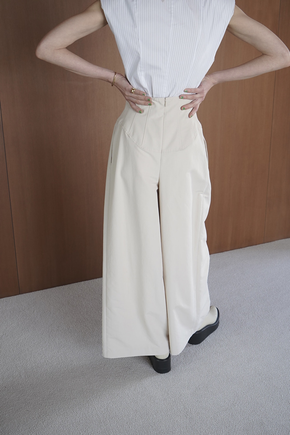 CORSET DESIGN WIDE PANTS｜SKIRT/PANTS(スカート/パンツ)｜CLANE