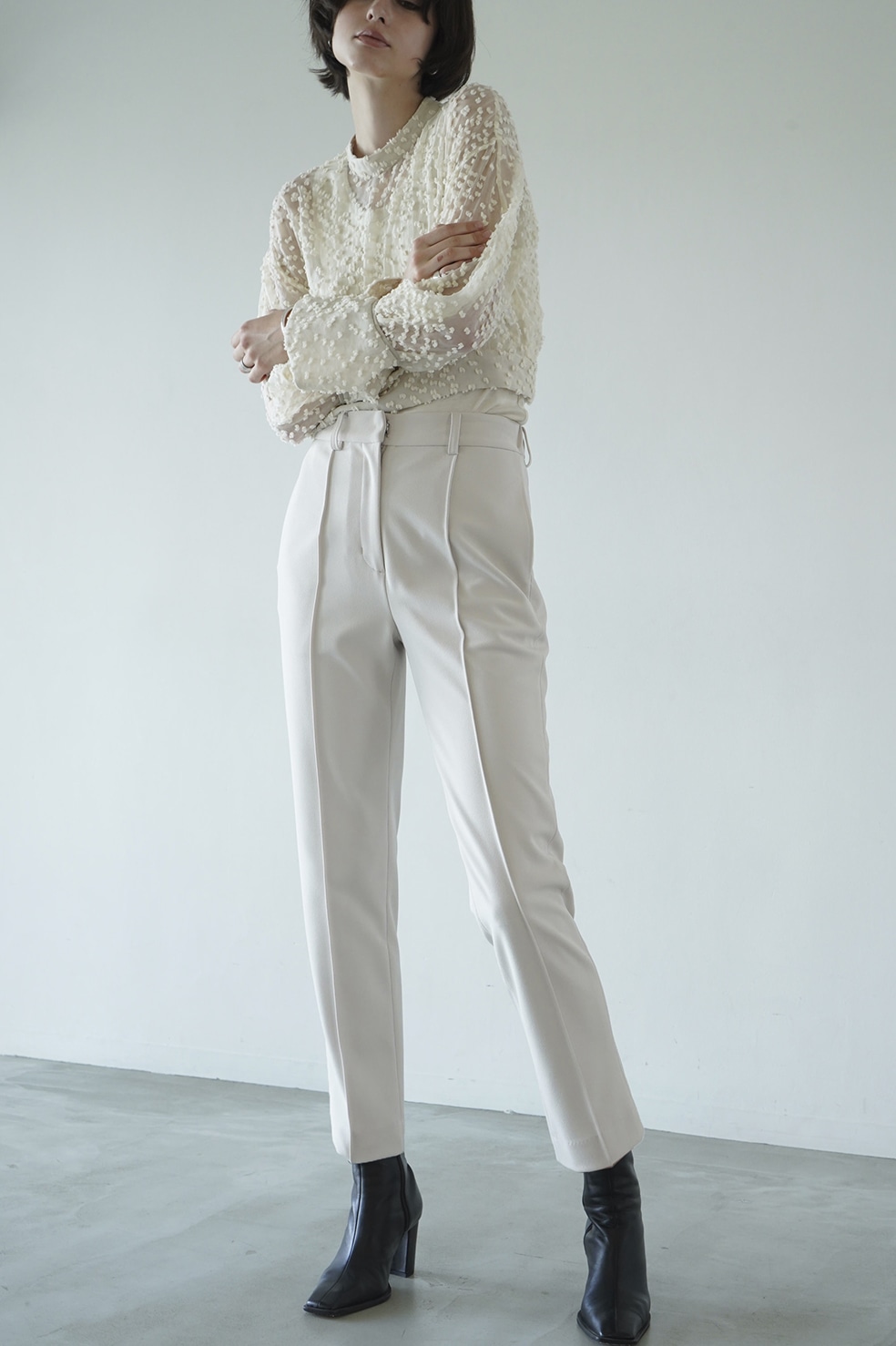 試着のみ】CLANE LINE FLOWER J/W RELAX PANTS