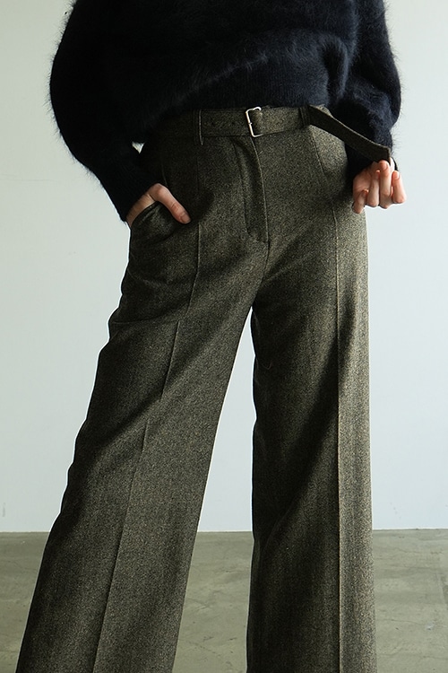 BELTED WIDE PANTS