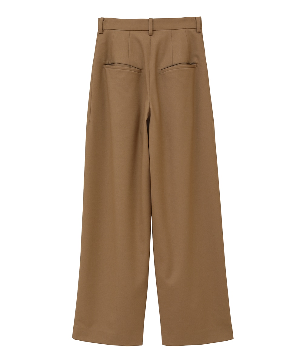 CLANE /BASIC TUCK PANTS【完売商品】ブラウン サイズ0-