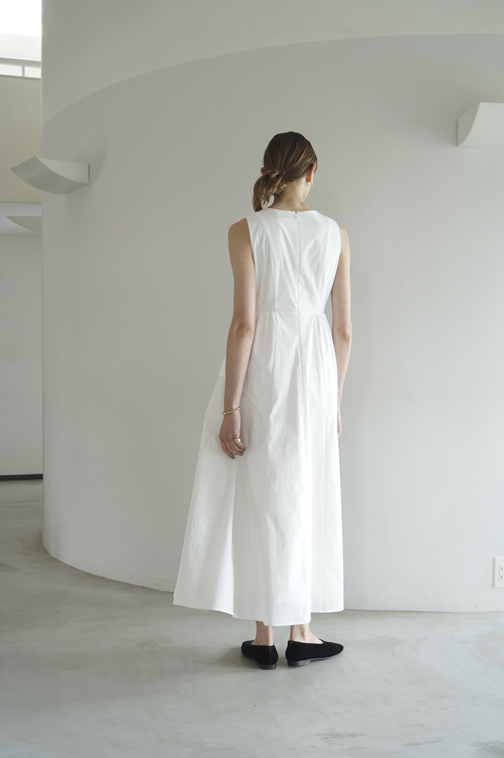 クラネ　CORSET LINE ARCH FLARE ONEPIECE