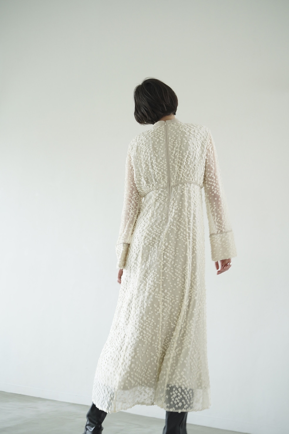 SNOW DOT JACQUARD ONEPIECE｜DRESS(ドレス)｜CLANE OFFICIAL ONLINE STORE