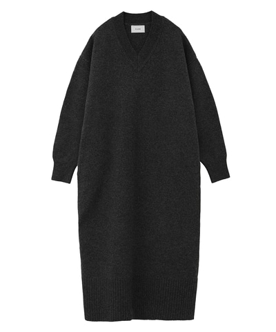 V NECK LOOSE KNIT ONEPIECE｜DRESS(ドレス)｜CLANE OFFICIAL ONLINE STORE