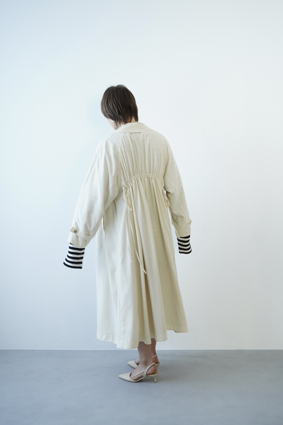 BACK GATHER DRESS TRENCH COAT｜OUTER(アウター)｜CLANE OFFICIAL ...