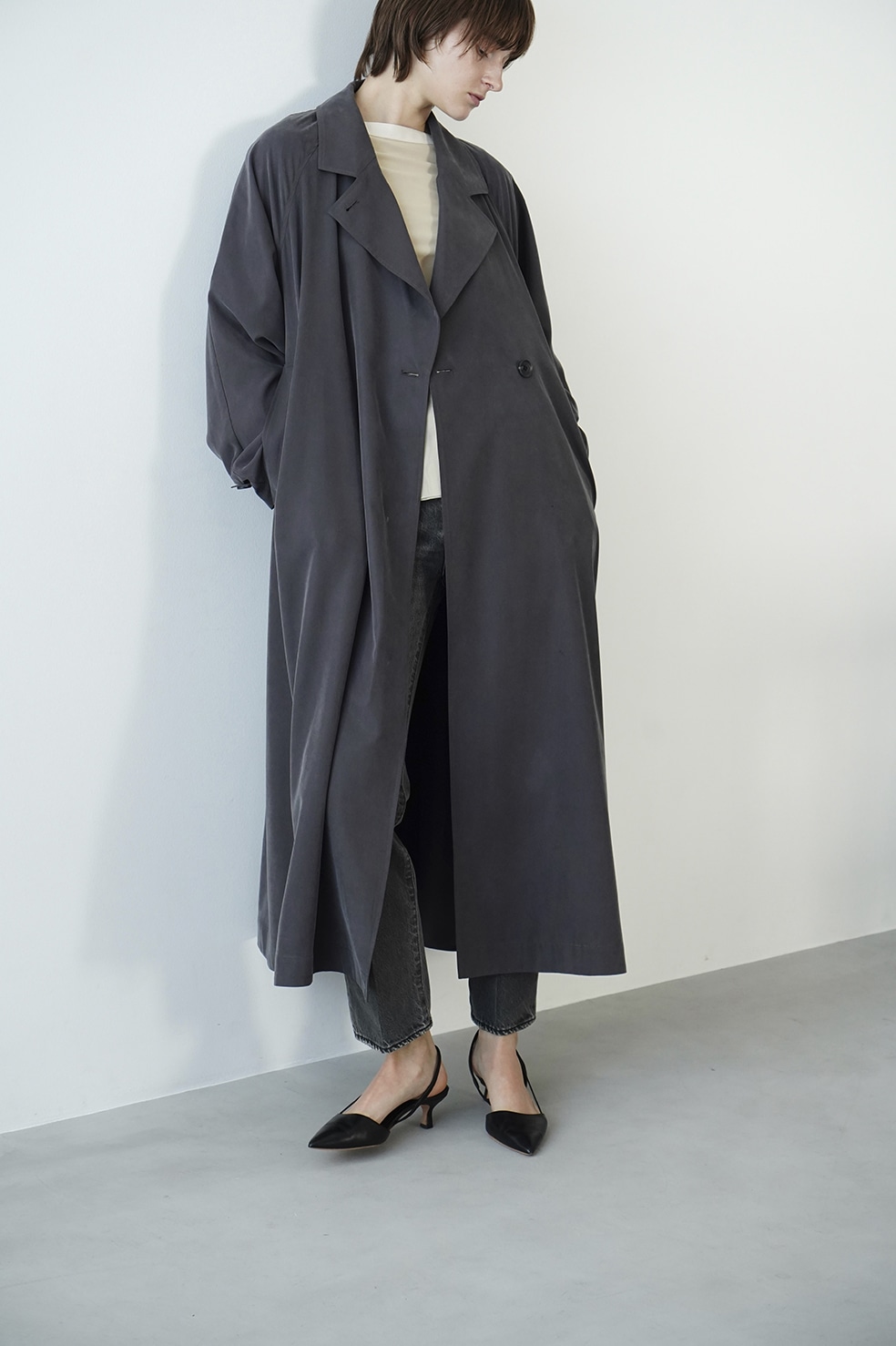 価格タイプ CLANE 23SS BACK GATHER DRESS TRENCH COAT